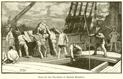 Raid a teahajókon Boston kikötőjében alkotó: English School