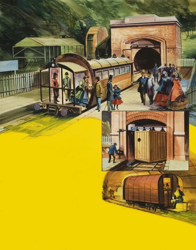 Vasúti jelenet alkotó: English School