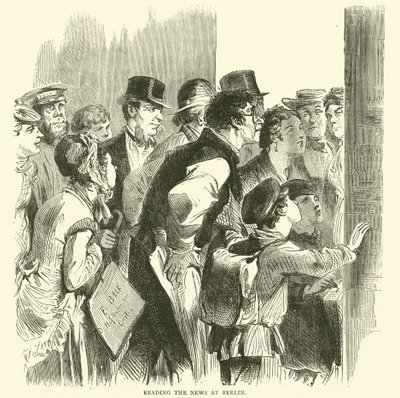A híreket olvasva Berlinben, 1870 novemberében alkotó: English School