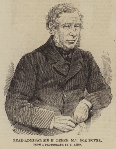 Sir H Leeke ellentengernagy, Dover képviselője (metszet) alkotó: English School