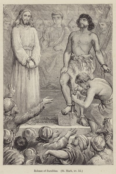 Barabbás szabadon bocsátása, Szent Márk XV alkotó: English School