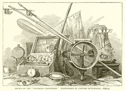 A Franklin-expedíció ereklyéi (Felfedezte: MClintock kapitány, 1858-1859) alkotó: English School