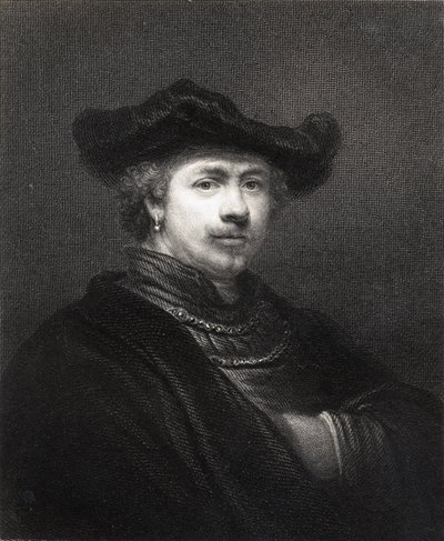 Rembrandt Harmens van Rijn (1606-69) a Portrék galériájából, 1833-ban alkotó: English School