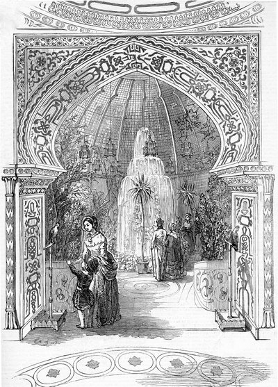A Colosseum újranyitása, Regents Park: The Conservatory, 1845 alkotó: English School