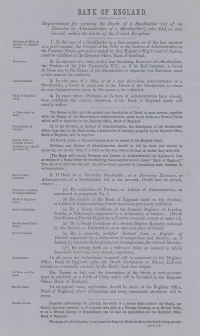 A részvényes halálának igazolásának követelményei alkotó: English School