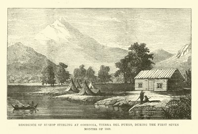 Stirling püspök rezidenciája Ooshooiában, Tierra del Fuego államban, 1869 első hét hónapjában alkotó: English School