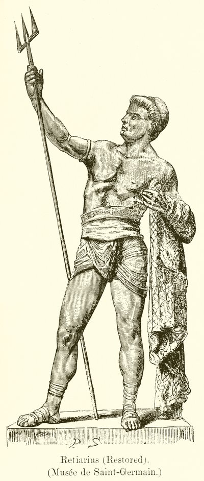 Retiarius (Restaurált). (Saint-Germain Múzeum) alkotó: English School