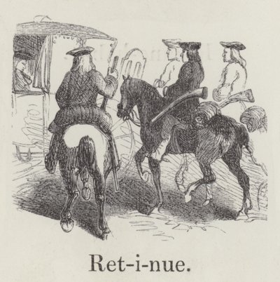 Retinue (metszet) alkotó: English School