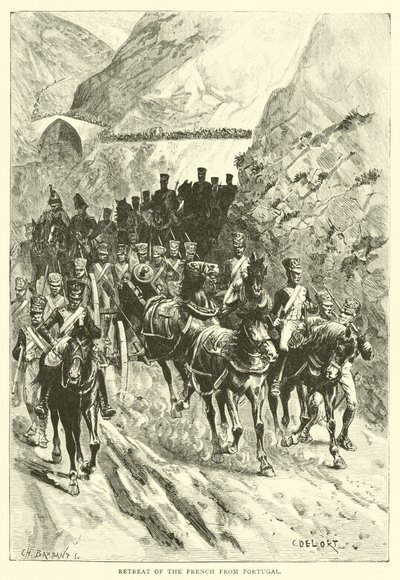 A franciák visszavonulása Portugáliából alkotó: English School