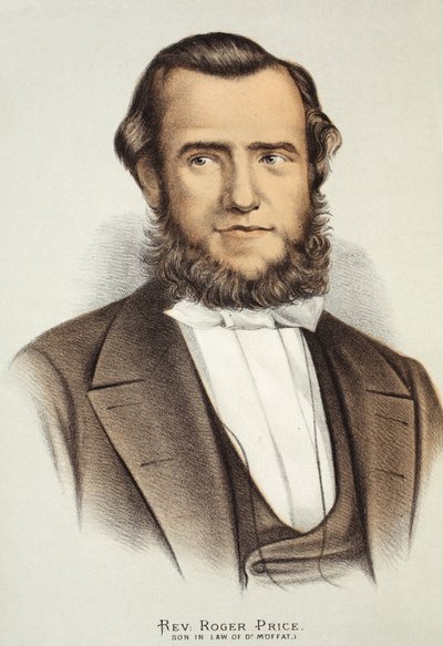 Roger Price tiszteletes, illusztráció a David Livingstone élete és felfedezései képi kiadásából, J. Ewing Richie, pub. A. Fullarton & Co., 1876 alkotó: English School