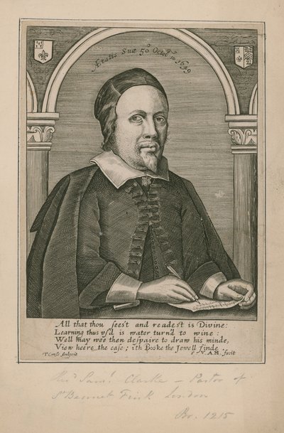 Samuel Clarke tiszteletes, Szent Benet Fink lelkésze alkotó: English School