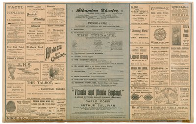 Az Alhambra Színház reklámfüzetének hátoldala alkotó: English School