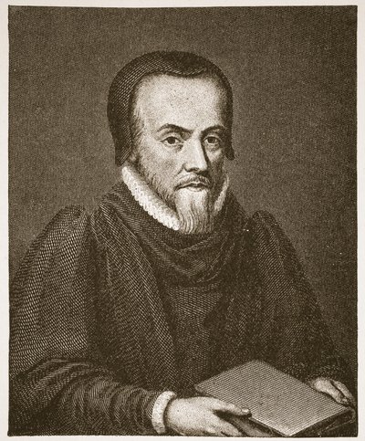 Richard Hooker, illusztráció: The Church of England: A History for the People, H.D.M. Spence-Jones, kocsma. 1910 körül (szépia fotó) alkotó: English School