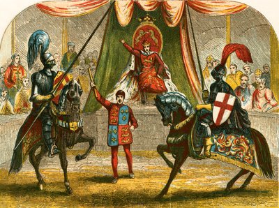 II. Richard leállítja a harcot Norfolk és Hereford hercegei között alkotó: English School