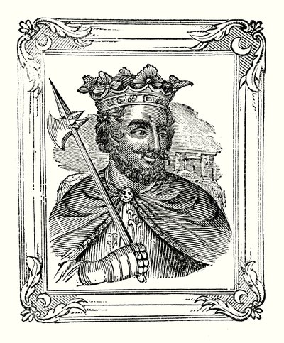 I. Richárd 1157-ben született, 1189-ben koronázták meg és 1199-ben halt meg (metszet) alkotó: English School