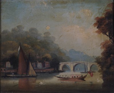A Richmond Bridge Twickenham felé néz, Middlesexben alkotó: English School