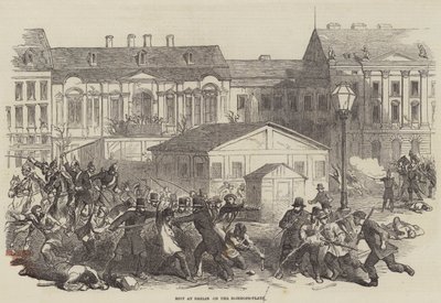 Zavargás Berlinben a Domhofs-Platzon (metszet) alkotó: English School