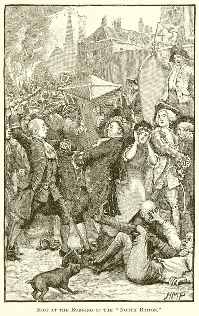 Zavargás az észak-brit felgyújtásakor alkotó: English School