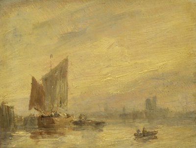 River Scene, Rouen alkotó: English School