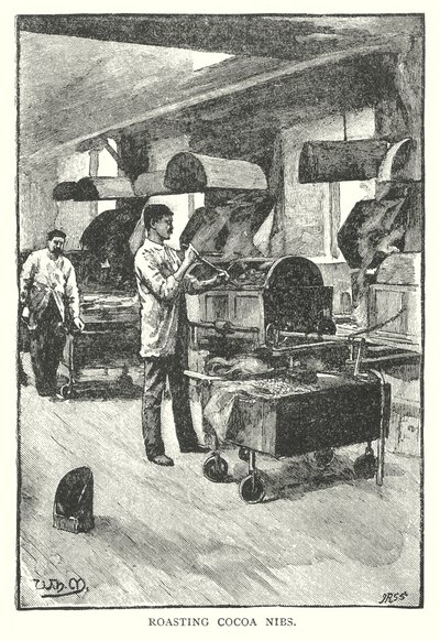 Kakaóbab pörkölés (gravírozás) alkotó: English School