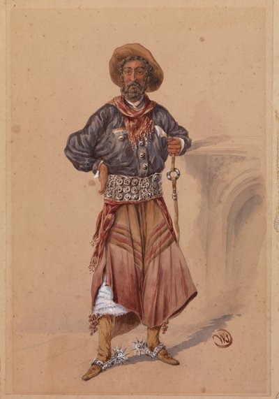 Robert Bontine Cunninghame Graham, 1890 körül (wc papíron) alkotó: English School