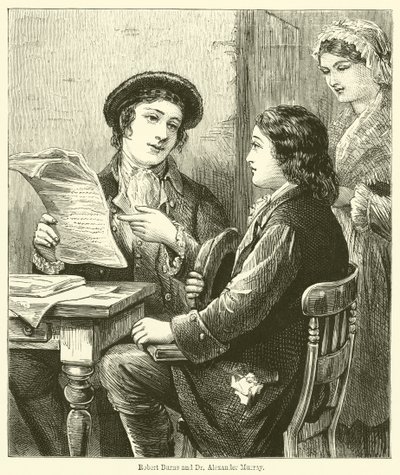 Robert Burns és Dr. Alexander Murray (metszet) alkotó: English School