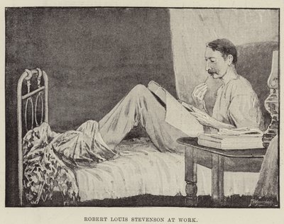 Robert Louis Stevenson a munkahelyén alkotó: English School