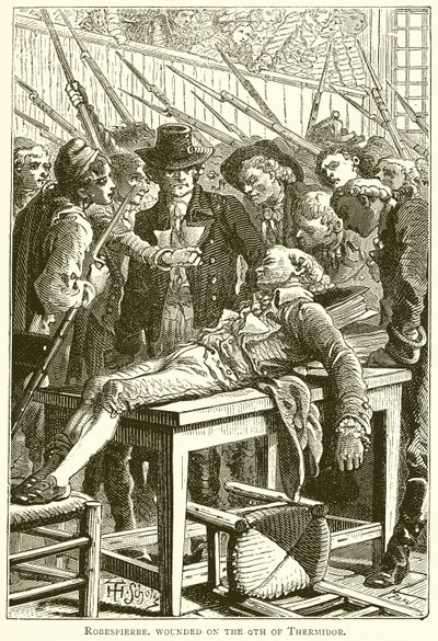 Robespierre Thermidor 9-én megsebesült alkotó: English School