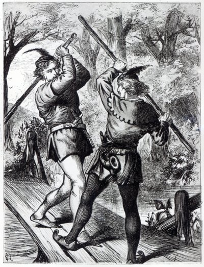 Robin Hood és Little John alkotó: English School