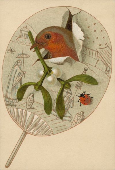 Robin és fagyöngy (chromolitho) alkotó: English School