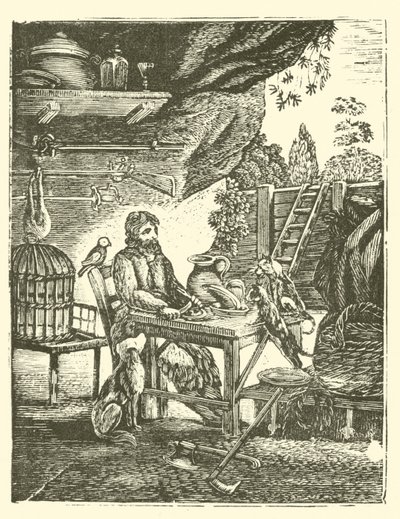 Robinson Crusoe (fametszet) alkotó: English School
