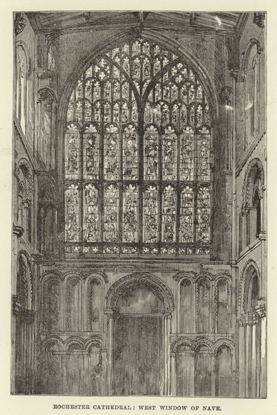 Rochesteri katedrális, a hajó nyugati ablaka alkotó: English School