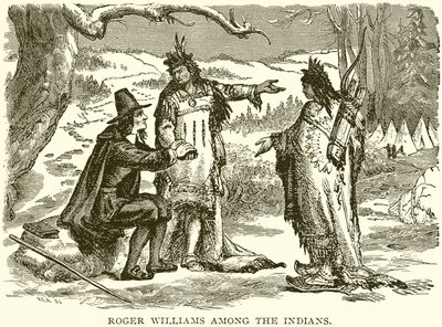 Roger Williams az indiánok között alkotó: English School