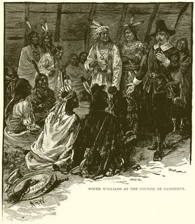 Roger Williams a Canonicus Tanácsában alkotó: English School