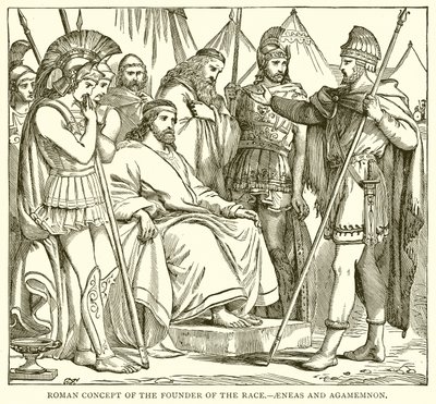 A faj alapítójának római fogalma – Aeneas és Agamemnon alkotó: English School