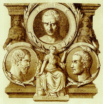 Római irodalom, illusztráció: Victor Duruy Róma története, 1884-ben (digitálisan javított kép) alkotó: English School