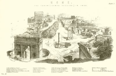 Róma. A Fórum (Campo Vaccino) 1830-ban alkotó: English School