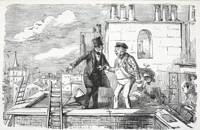 Tetőtetők, illusztráció a Punchból alkotó: English School