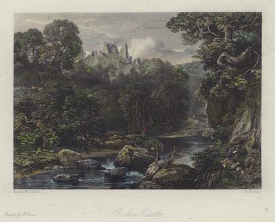 Roslin kastély, Skócia (színes metszet) alkotó: English School