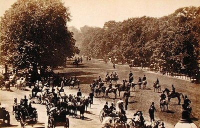 Rotten Row, 1880 körül (szépia fénykép) alkotó: English School