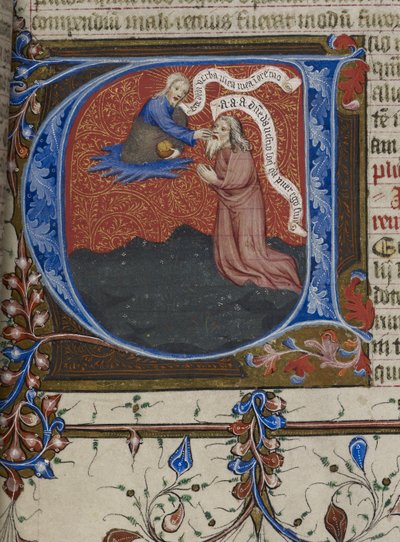 Royal MS 1 E IX, f.193 Jeremiás Istentől ihletett (vellum) alkotó: English School