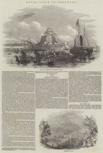 Királyi látogatás Cornwallban (metszet) alkotó: English School