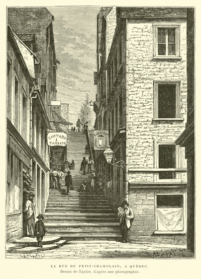 Rue du Petit-Champlain, Quebec City, Kanada alkotó: English School