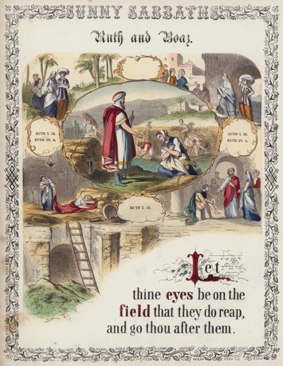 Ruth és Boáz (színes metszet) alkotó: English School