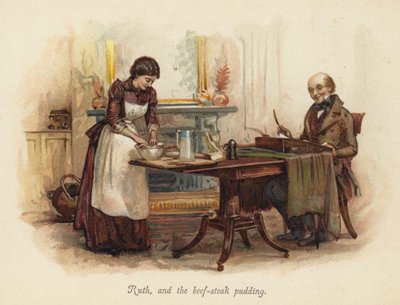 Ruth és a marhasteak puding (chromolitho) alkotó: English School