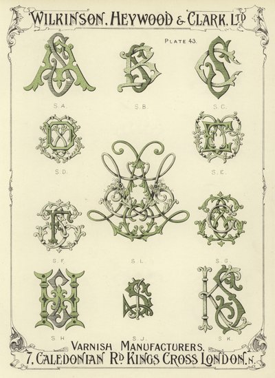 SA, SB, SC, SD, SL, SE, SF, SG, SH, SJ, SK alkotó: English School