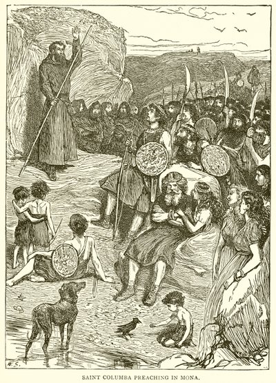 Szent Kolumba prédikál Monában alkotó: English School