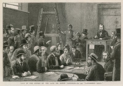 Eladó a néhai Sir Edwin Landseer stúdiójában alkotó: English School