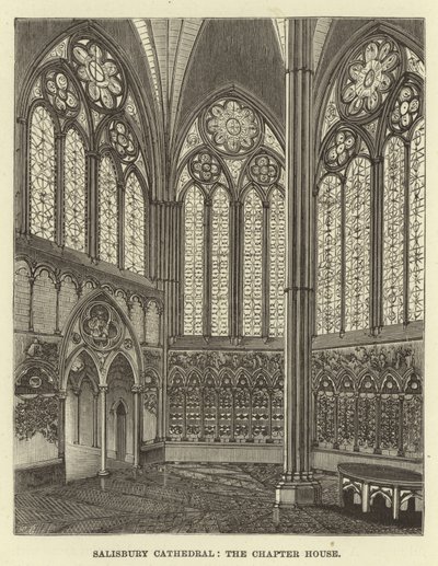 Salisbury katedrális, a káptalan háza alkotó: English School