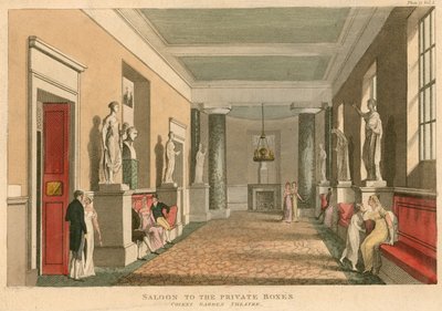 Szalon a londoni Covent Garden Theatre privát boxaihoz alkotó: English School